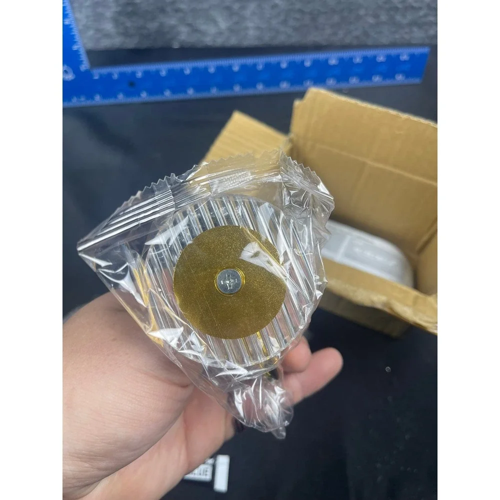 Set of 4 Gold and Clear Acrylic Adhesive Wall Hooks Nail Free Glue No Drill